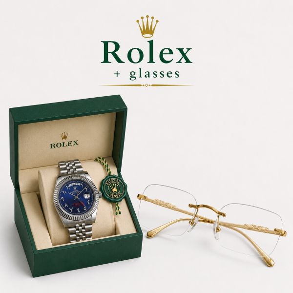 Rolex arabic & glasses